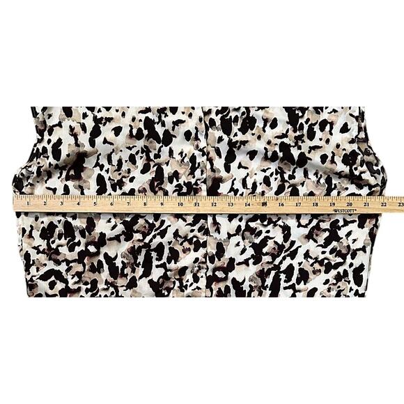 Banana Republic Sleeveless Button-Up Satin Leopard Print Top Small - Picture 3 of 6